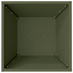 Berkfield Modern Garden Bowl Planter Olive Green 40X40X15 Cm Steel - thumbnail 8
