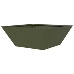 Berkfield Modern Garden Bowl Planter Olive Green 40X40X15 Cm Steel - thumbnail 7
