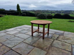 Churnet Valley Garden Furniture Ltd Valley Round Garden Dining Table - Timber - L113 X W113 X H75 Cm - Minimal Assembly Required - thumbnail 6