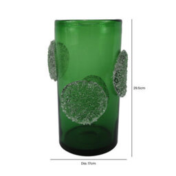 Vanity Living 29.5Cm Green Forest Handmade Glass Vase For Living Room Home Décor - thumbnail 2