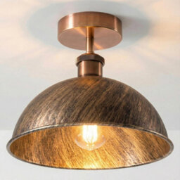 Vintage Flush Mount Ceiling Light With 21Cm Dome Lampshade Durable Metal E27 Flush Light Fitting For Livingroom Kitchen - thumbnail 6