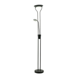 Valuelights Beata Black Integrated Led Uplighter Floor Lamp With Task Reading Side Lamp - thumbnail 2