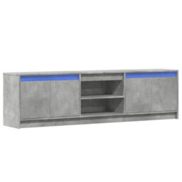 Berkfield Tv Cabinet With Led Concrete Grey 180X34X50 Cm Engineered Wood - thumbnail 3