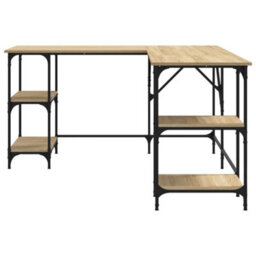 Berkfield Desk Sonoma Oak 139X139X75 Cm Engineered Wood - thumbnail 5