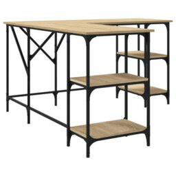 Berkfield Desk Sonoma Oak 139X139X75 Cm Engineered Wood - thumbnail 6