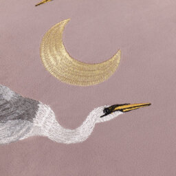 Paoletti Moonlit Flight Embroidered Velvet Cushion Cover - thumbnail 4