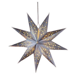 Marco Paul Pre-Lit Silver Origami Star Christmas Decoration - thumbnail 3