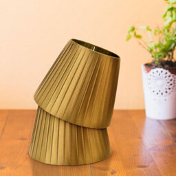 Apricot Stain 2Pack Fabric Coolie Lampshade With Premium Quality Free A60 Led Bulb - thumbnail 2