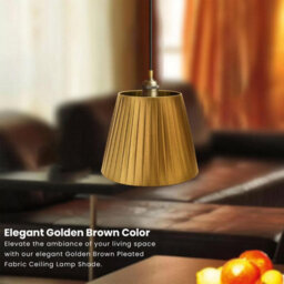 Apricot Stain 2Pack Fabric Coolie Lampshade With Premium Quality Free A60 Led Bulb - thumbnail 4