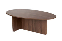 Decortie Orba Oval Coffee Table Natural Walnut Effect 120 X 65 X 40 Cm - thumbnail 2