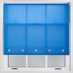 Furnished Daylight Roller Blind With Round Eyelets - Blue Trimmable, 110Cm X 165Cm - thumbnail 1