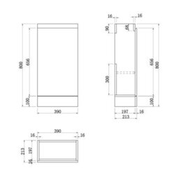 Affine 400mm Bathroom Vanity Unit Ceramic Basin Furniture Floorstanding Soft Close Oak - thumbnail 5