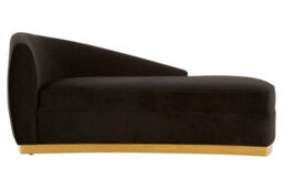 Orsina Elegant Design Black Left Arm Chaise Lounge, Comfortable Chaise Lounge Sofa, Stunning Modern Chaise - thumbnail 5