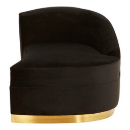 Orsina Elegant Design Black Left Arm Chaise Lounge, Comfortable Chaise Lounge Sofa, Stunning Modern Chaise - thumbnail 4