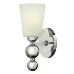 Elegant Wall Light Sconce With Polished Nickel Finish And E27 Led Bulb