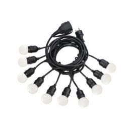 Ideal Lux Luminosa Fiesta Outdoor Display Hanging Lights Black Ip44, E27
