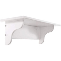 White Wall Mounted Wooden Book Shelf For Bedroom, Living Room, Office Or Hallway - Measures W46Cm X D16.5Cm X H14.5Cm - thumbnail 2