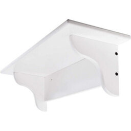 White Wall Mounted Wooden Book Shelf For Bedroom, Living Room, Office Or Hallway - Measures W46Cm X D16.5Cm X H14.5Cm - thumbnail 3
