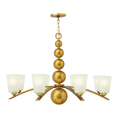 Elegant 8 Bulb Vintage Brass Chandelier Pendant Light With Led E27 Sockets