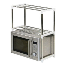 2 Tier Microwave Oven Storage Rack - Stainless Steel Costruction - Space Saver - Extendable - Kitchen Organiser - Easy To Clean - thumbnail 7