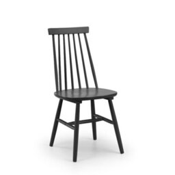 Oakham Bellmont Elegant Spindle Back Dining Chairs - Black - Set Of 2 - thumbnail 2