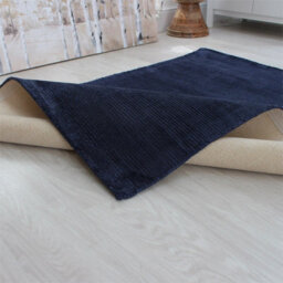Plain Navy Modern Handmade Rug For Dining Room Bedroom & Living Room-160Cm X 230Cm - thumbnail 2