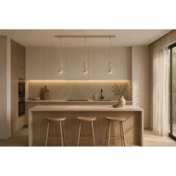 Luminosa Lighting Luminosa Axia Bar Pendant Ceiling Light Beige 3X Gx53 - thumbnail 2