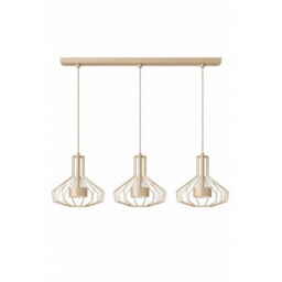 Luminosa Lighting Luminosa Axia Bar Pendant Ceiling Light Beige 3X Gx53 - thumbnail 1