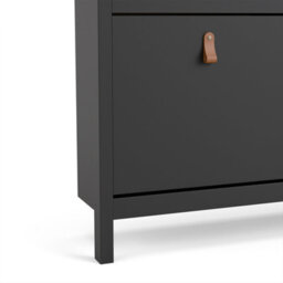 Furniture To Go Barcelona Shoe Cabinet 4 Compartments In Matt Black - thumbnail 8