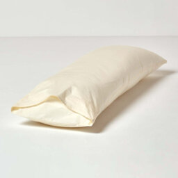 Homescapes Cream Egyptian Cotton Housewife Body Pillowcase 200 Tc - thumbnail 3