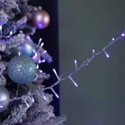 Samuel Alexander 18.7M 750 Led Treebrights Christmas String Lights On Clear Cable With Timer In Blue, Purple & White - thumbnail 7