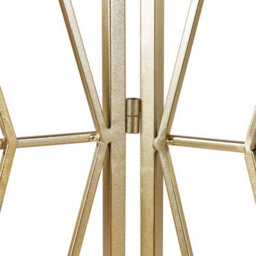 Beliani 3 Panel Room Divider Asolo Gold 117 Cm 170 Cm - thumbnail 7