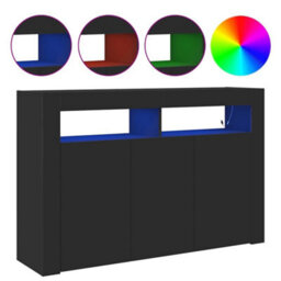 Vidaxl Sideboard Black 116 X 30 X 75 Cm Engineered Wood - thumbnail 4