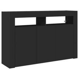 Vidaxl Sideboard Black 116 X 30 X 75 Cm Engineered Wood - thumbnail 2