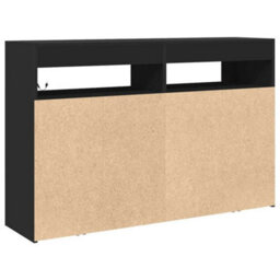 Vidaxl Sideboard Black 116 X 30 X 75 Cm Engineered Wood - thumbnail 9
