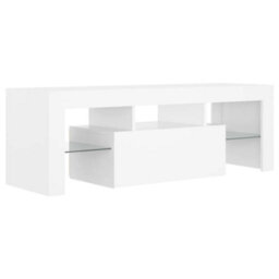 Berkfield Tv Cabinet With Led Lights White 120X35X40 Cm - thumbnail 3