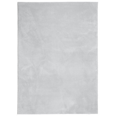 Berkfield Modern Rug Huarte Short Pile Soft And Washable Grey 160X230 Cm