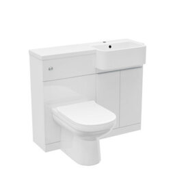 Nes Home 1000mm White Rh Freestanding Cabinet With Basin, Wc Unit & Toilet - thumbnail 6