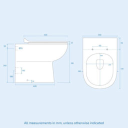 Nes Home 1000mm White Rh Freestanding Cabinet With Basin, Wc Unit & Toilet - thumbnail 8
