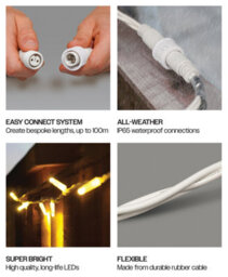Eagle Connect Led String Lights White Rubber Warm White 40M - thumbnail 5