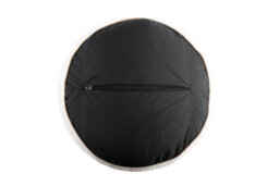 Littens Cream Teddy Boucle Round Footstool Bean Bag Pouffe Ottoman Low Seat 45Cm X 45Cm 25Cm - thumbnail 4