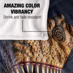 Jq Licensing Jlo Silky Dinosaur Supersoft Blanket Multicoloured (One Size) - thumbnail 4