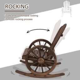 Wyld Haus Kedi Dark Favi Adirondack-Style Outdoor Rocking Chair With Reclining Back, Carbonized Fir Wood - thumbnail 5