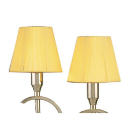 Luminosa Lighting Luminosa Siena Table Lamp 2 Light E14, Polished Brass With Amber Cream Shades And Clear Crystal - thumbnail 5