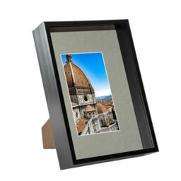 "Nicola Spring A4 (8 X 12"") Deep Photo Frame - Black/grey Mount - 3D Deep Box Picture Frame Display Case (31 X 22Cm)" - thumbnail 1