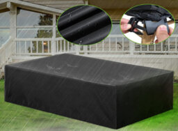 Furniture One 420D Oxford Fabric Patio Set Cover Rectangular Sofa Set Cover Black 232X162X80Cm - thumbnail 1