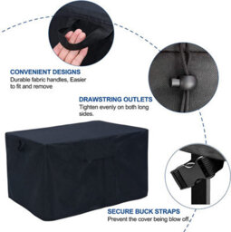 Furniture One 420D Oxford Fabric Patio Set Cover Rectangular Sofa Set Cover Black 232X162X80Cm - thumbnail 2