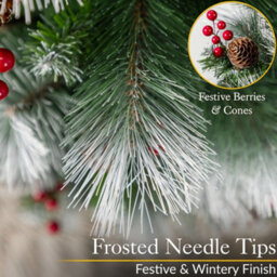 Christow Slim Artificial Snow Cone Berry Tree - thumbnail 3