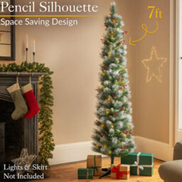 Christow Slim Artificial Snow Cone Berry Tree - thumbnail 2