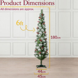 Christow Slim Artificial Snow Cone Berry Tree - thumbnail 7
